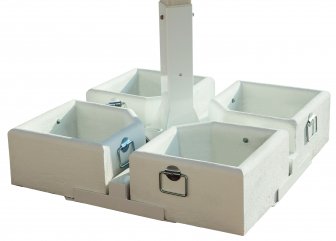 Зонт профессиональный двухкупольный 3.5х7 м Alu Double Starwhite