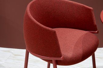 Кресло металлическое c обивкой Scab Design Koala красный