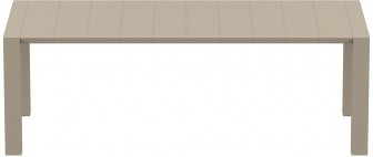 Стол пластиковый раздвижной Vegas Table Medium, бежевый, 1800-2200х1000х750 мм