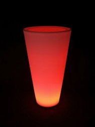 Кашпо пластиковое светящееся Cone
