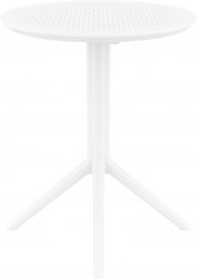 Стол пластиковый складной Sky Folding Table 60, белый, 600х740 мм
