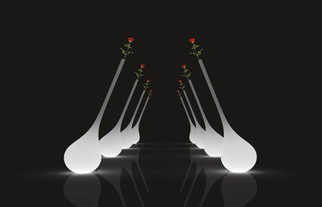 Ваза пластиковая светящаяся Ampoule XL OUT