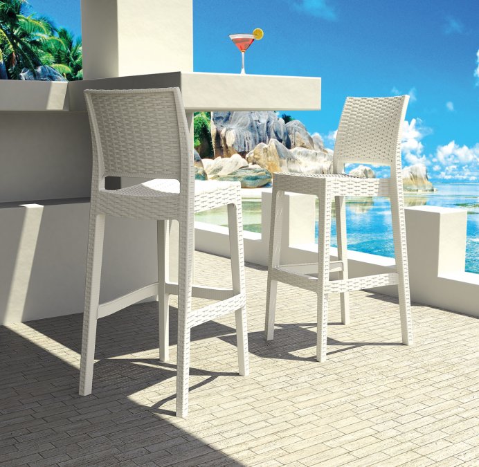 Стул пластиковый барный Siesta Contract Jamaica белый