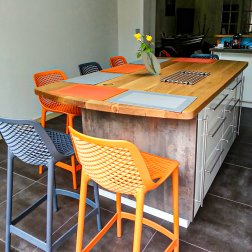 Стул пластиковый барный Siesta Contract Air Bar 75 темно-серый