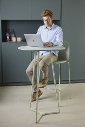 Стул пластиковый барный Scab Design Mentha Go Green зеленый шалфей