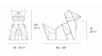 Фигура дизайнерская пластиковая Origami Kitsune Basic