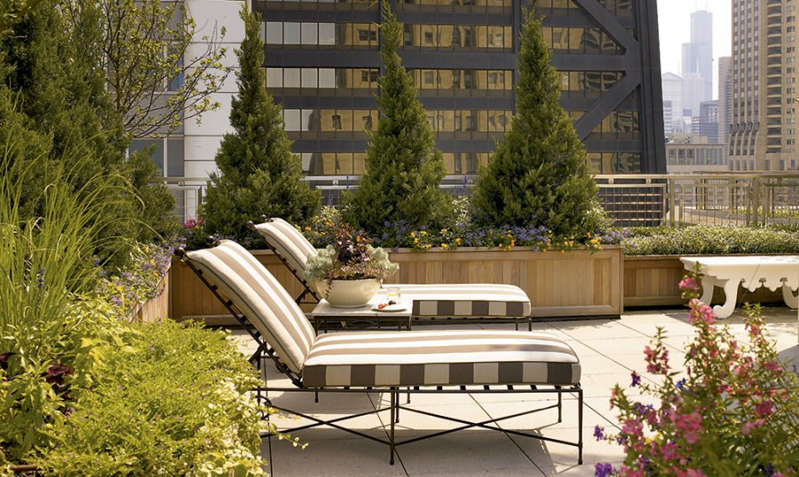 Шезлонг-лежак металлический с матрасом Amalfi