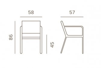 Кресло металлическое текстиленовое-thumbs-Фото3