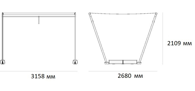 Навеc прямоугольный Hopper Shade 300