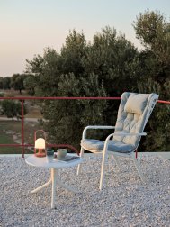 Стол пластиковый обеденный Spritz + Spritz Mini, белый, Ø605х400-765 мм