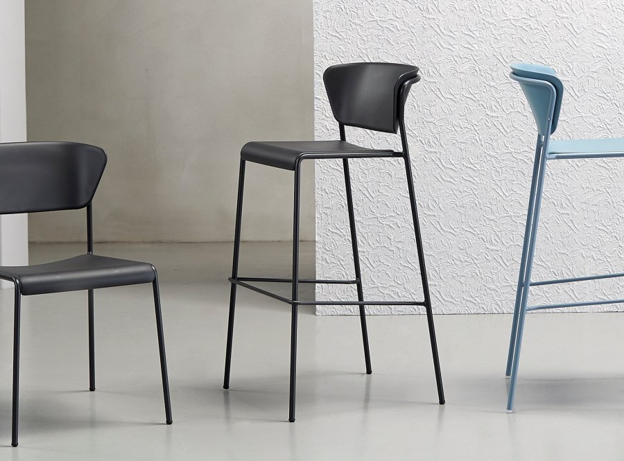 Стул барный пластиковый Scab Design Lisa Technopolymer антрацит