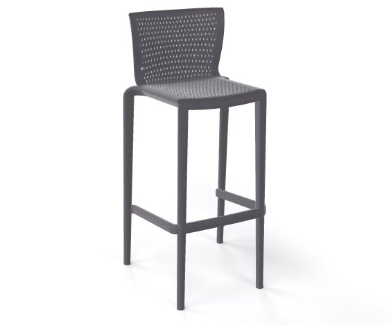 Стул пластиковый барный Gaber Spyker Stool серый