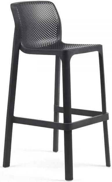 Стул пластиковый барный Nardi Net Stool антрацит