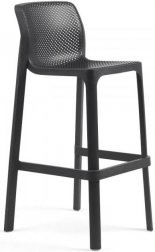 Стул пластиковый барный Nardi Net Stool антрацит