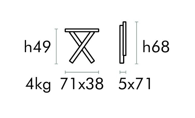 Столик металлический складной кофейный Small Table