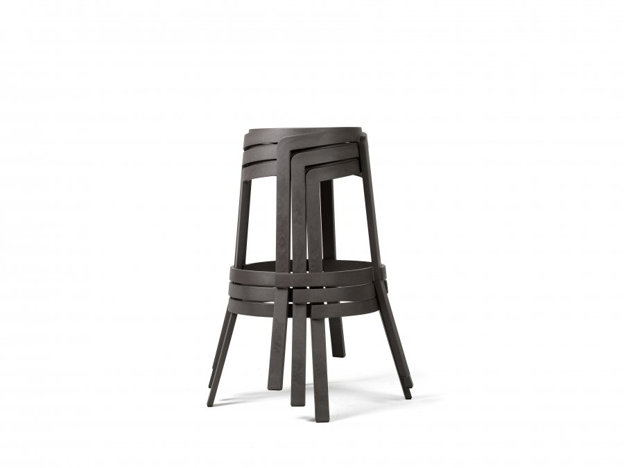 Табурет пластиковый барный Nardi Stack Maxi терра