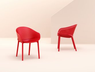 Кресло пластиковое Siesta Contract Sky красный
