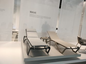 Шезлонг-лежак металлический Wave