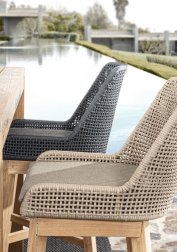 Стул плетеный барный с подушкой Garden Relax Hesperia натуральный, тортора