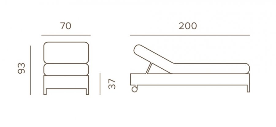 Лежак плетеный с матрасом Panama
