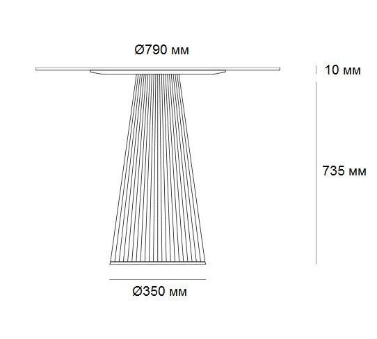 Стол обеденный ламинированный Gatsby Basic, Ø790х745 мм