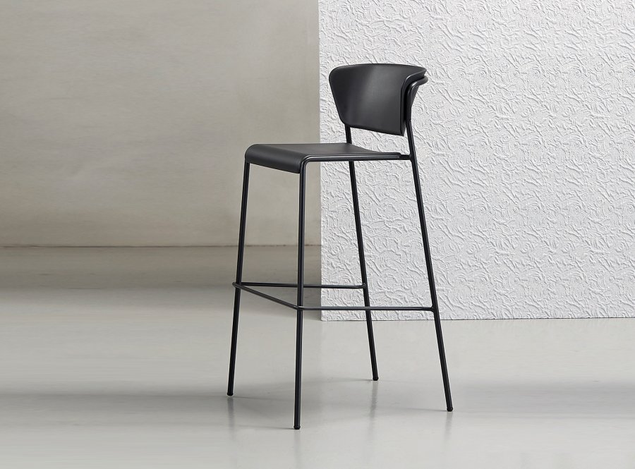 Стул барный пластиковый Scab Design Lisa Technopolymer антрацит