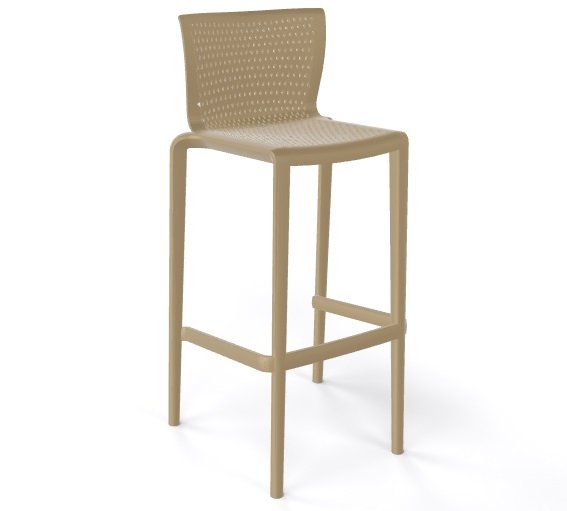 Стул пластиковый барный Gaber Spyker Stool тортора