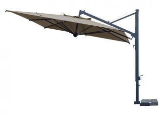 Зонт профессиональный 3.5х3.5 м Galileo Dark, антрацит, серо-коричневый