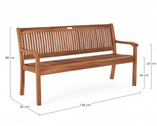 Скамейка деревянная трехместная Noemi Bench