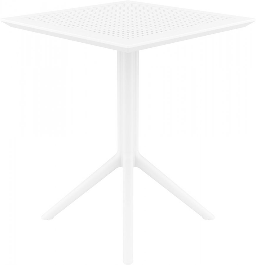 Стол пластиковый складной Sky Folding Table 60, белый, 600х600х740 мм
