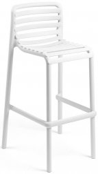 Стул пластиковый барный Nardi Doga Stool белый