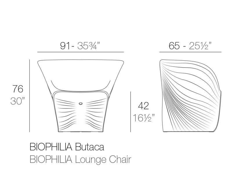 Лаунж-кресло пластиковое Biophilia Basic