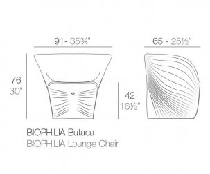 Лаунж-кресло пластиковое Biophilia Basic