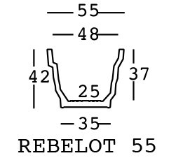 Кашпо пластиковое Rebelot 55
