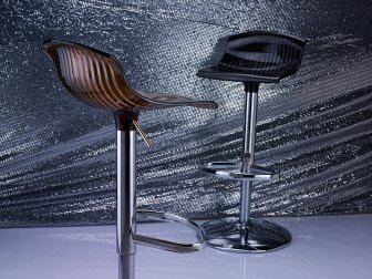 Стул прозрачный барный Siesta Contract Aria черный