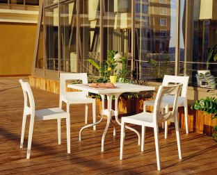 Стул пластиковый Siesta Contract Lucca белый