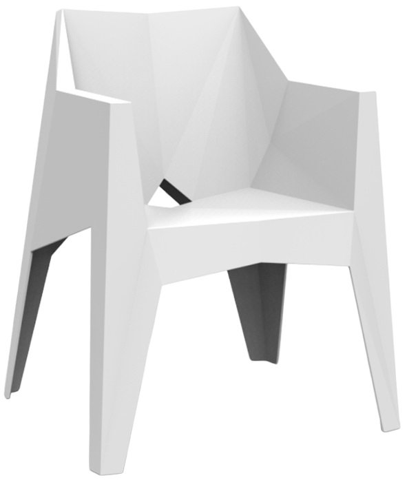 Кресло пластиковое Vondom Voxel Basic белый