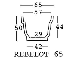 Кашпо пластиковое Rebelot 65