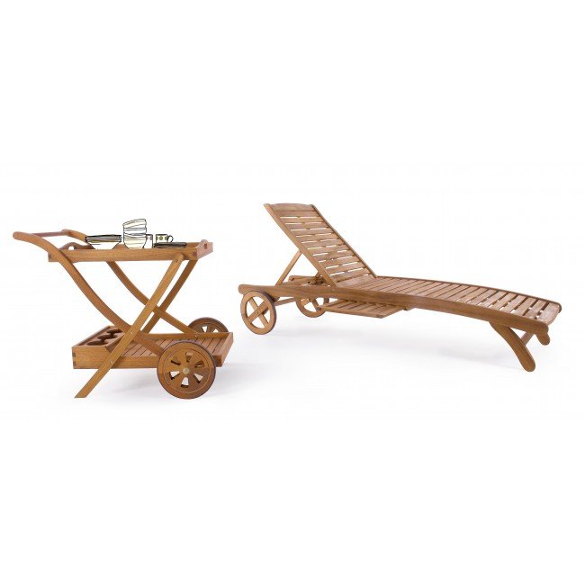 Столик деревянный сервировочный Noemi Trolley