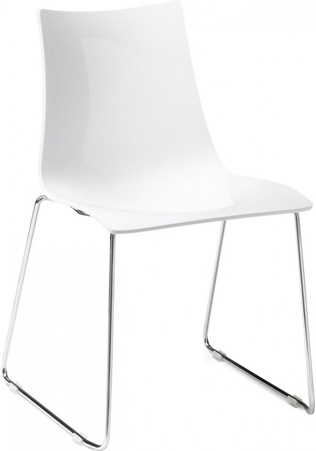 Стул пластиковый Scab Design Zebra Antishock хром, белый