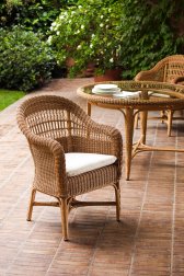 Кресло плетеное с подушкой Alga Armchair