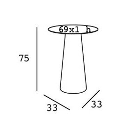 Стол пластиковый обеденный Fura, Ø700х760 мм