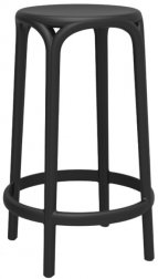Табурет пластиковый полубарный Vondom Brooklyn Basic черный