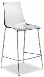 Стул полубарный прозрачный Scab Design Zebra Antishock хром, прозрачный