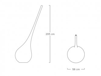 Ваза пластиковая светящаяся Ampoule XL RGBW IN/OUT