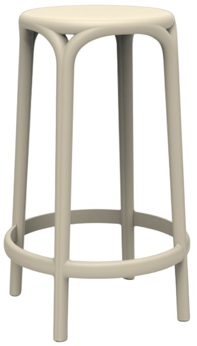 Табурет пластиковый полубарный Vondom Brooklyn Basic слоновая кость