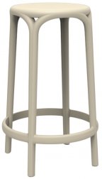 Табурет пластиковый полубарный Vondom Brooklyn Basic слоновая кость