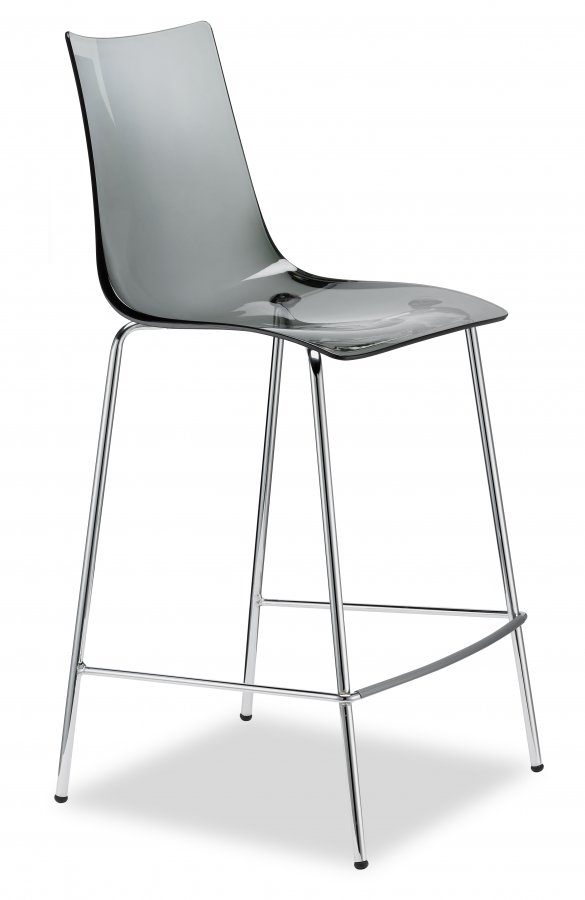 Стул барный прозрачный Scab Design Zebra Antishock серый