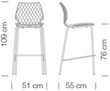 Стул пластиковый барный Et al. (Metalmobil) Uni