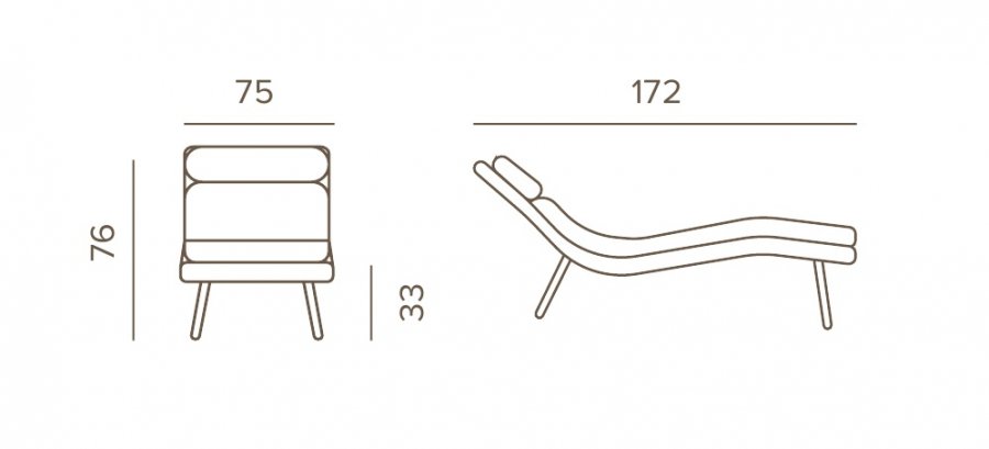 Лежак плетеный Leaf